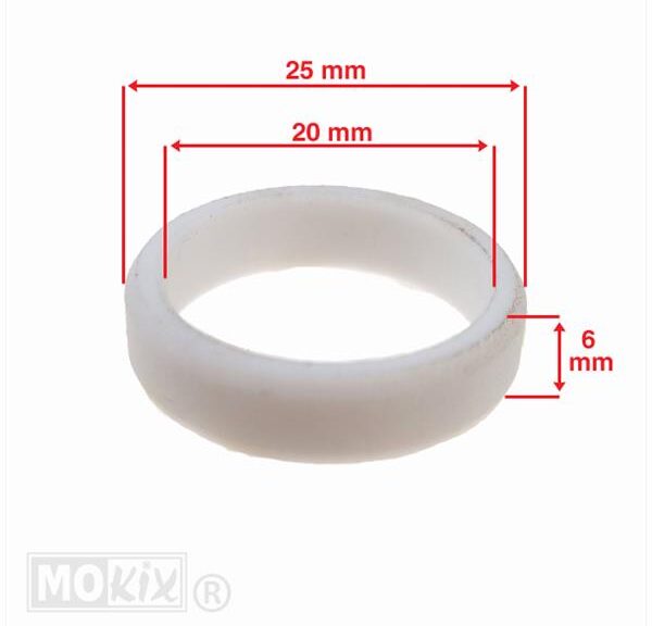 Begrenzingring (PVC) 20x25x6 Piaggio/China 4T (1) - Supertec