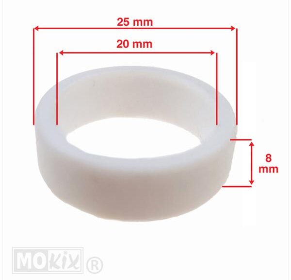Begrenzingring (PVC) 20x25x8 Piaggio/China 4T (1) - Supertec