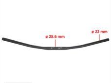 Stuur Motor Cross MAT Zwart 28.6mm 82cm Supertec