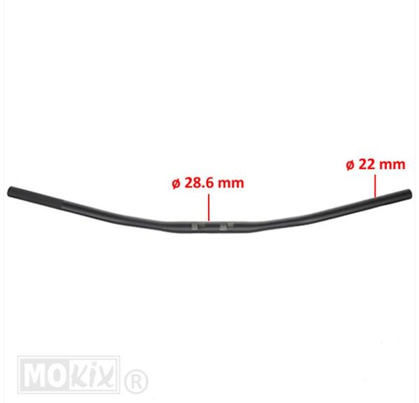 Stuur Motor Cross MAT Zwart 28.6mm 82cm Supertec