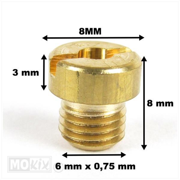 Sproeier KIT Dellorto Groot 6mm 125-148 (10) - Afbeelding 2