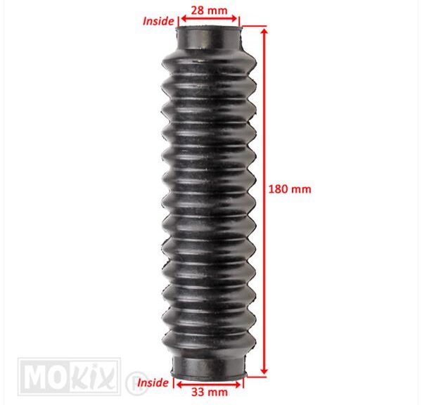 Voorvorkrubber Tomos A35 Zwart 180mm Set