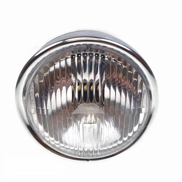 Koplamp UNI Rond 14cm + Schakelaar Zwart/Chroom - Afbeelding 4