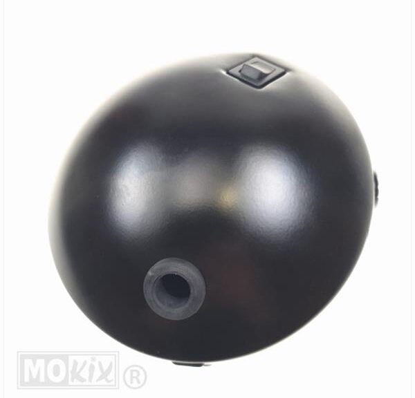 Koplamp UNI Rond 14cm + Schakelaar Zwart/Chroom - Guia