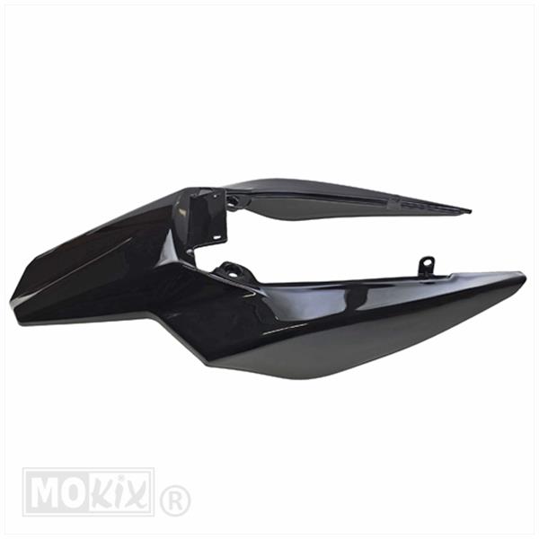 Achterspatbord Derbi Senda DRD-XTR + Kappen Zwart - Afbeelding 2
