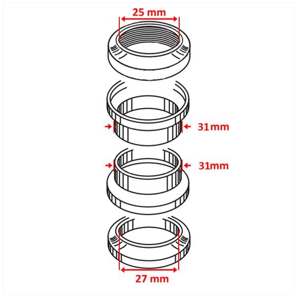 Balhoofdset Zundapp 428/434/510/ZD Supertec - Afbeelding 2