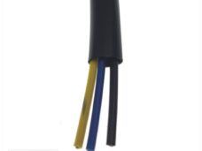 Lichtsnoer 3-ADERIG 0.5mm Zwarte Hoes 1mtr
