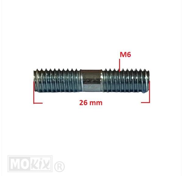 Uitlaat Tapeind SET UNI M6x26 Compleet (2) SP