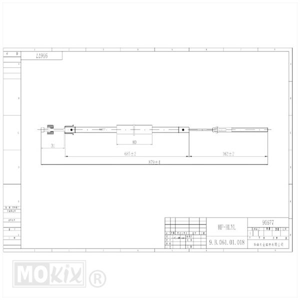 Kabel Achterrem Simson SR50 / SR80 - Afbeelding 3