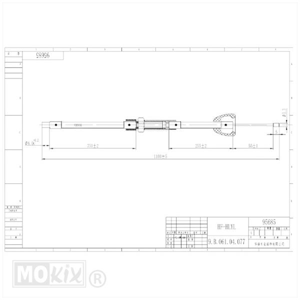 Kabel GAS Simson SR50/SR80 (BVF Carb) - Afbeelding 3