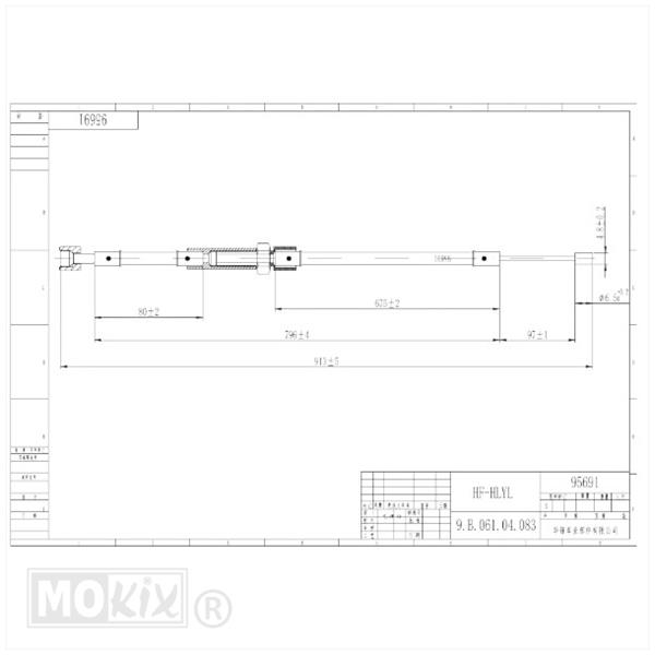 Kabel Versnelling Simson KR51/1 Schwalbe Links - Afbeelding 3