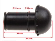 Tankdop Vespa Citta Zwart + Slot - Supertec