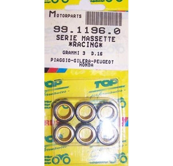 Rollenset (6) 16x13   3.0gr TP - Top Performances