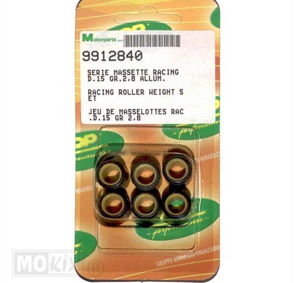 Rollenset (6) 15x12  2.8gr TP - Top Performances