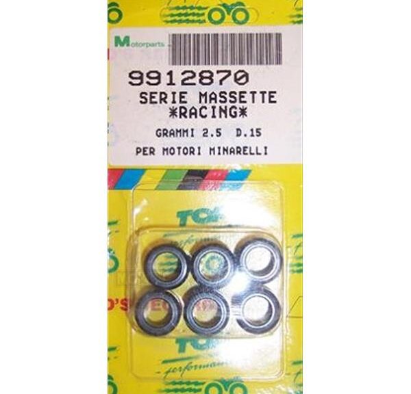Rollenset (6) 15x12  2.5gr TP - Top Performances