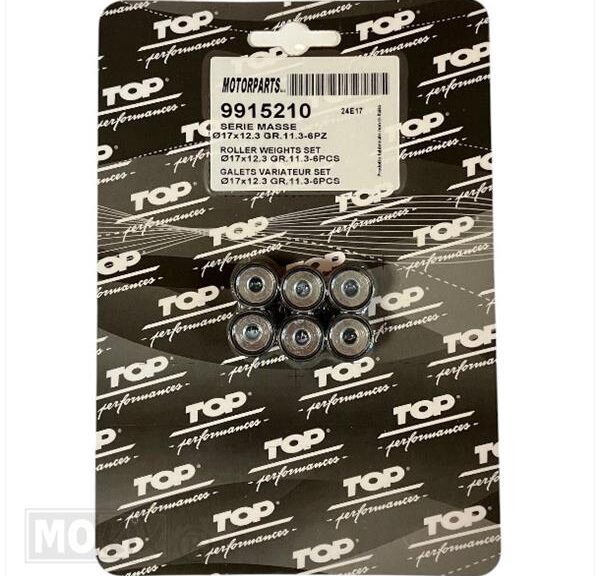 Rollenset (6) 17x12 11.3gr TP - Top Performances