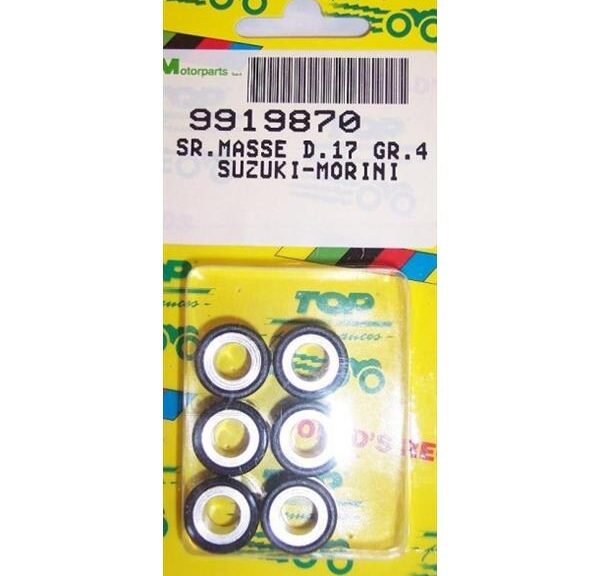 Rollenset (6) 17x12   4.0gr TP - Top Performances