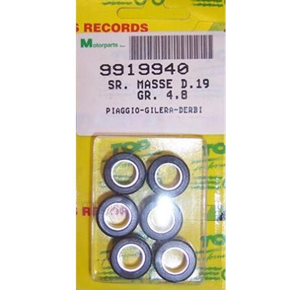 Rollenset (6) 19x15.5 4.8gr TP - Top Performances