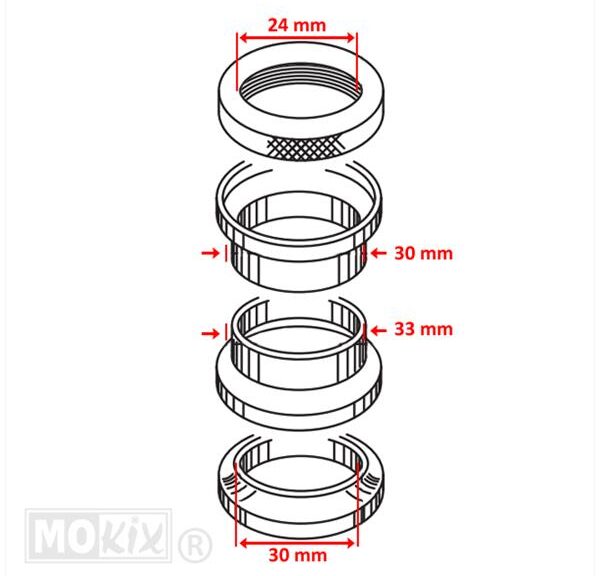 Balhoofdset Peugeot Buxy Speedake Zenith - Supertec