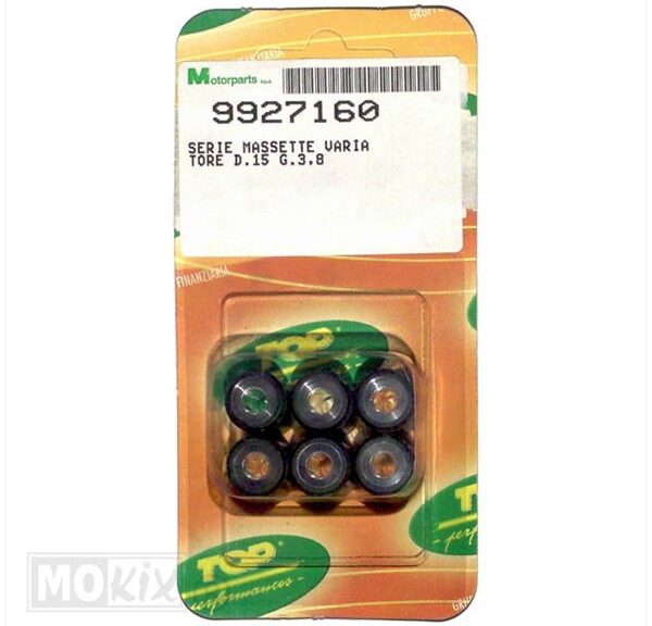 Rollenset (6) 15x12  3.8gr TP - Top Performances