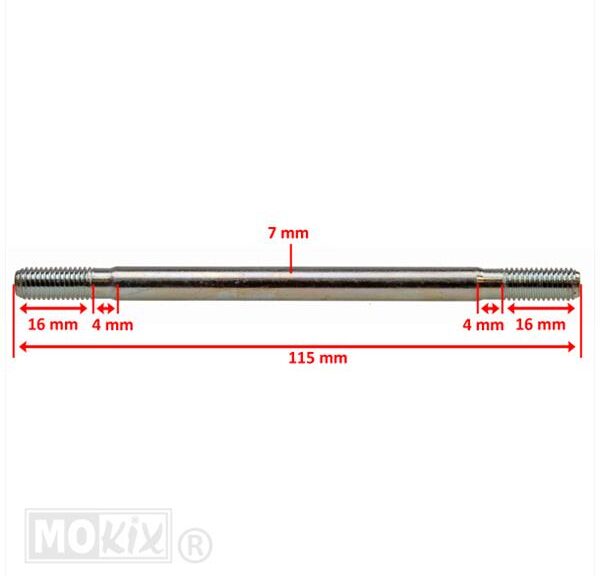 Cilinder Tapeind MIN AM6 /Derbi M7x115 KIT TP (4) - Top Performances