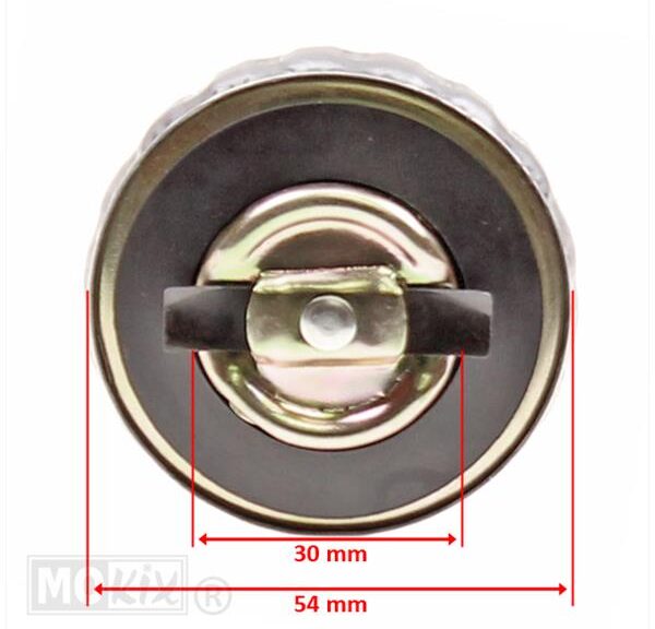 Tankdop Tomos A3/A35 Chroom + Slot - Supertec