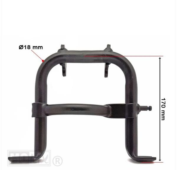 Middenstandaard Puch Maxi N 170mm Zwart - IGM