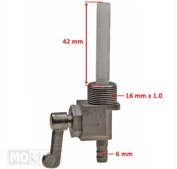 Benzinekraan Kreidler/Sachs H90 16x1mm / 6mm OMG