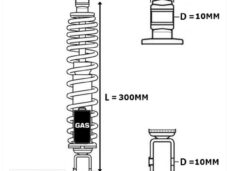 Schokbreker Betor GAS Aprilia D-Tech 300mm