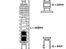 Schokbreker Betor GAS Suzuki Katana 265mm