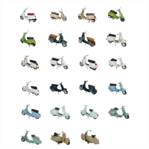Miniaturen Collectie Vespa Schaal 1:18 12 Stuks - Afbeelding 4