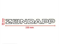 Zundapp Sticker WIT/Zwart 220x 20mm (2)