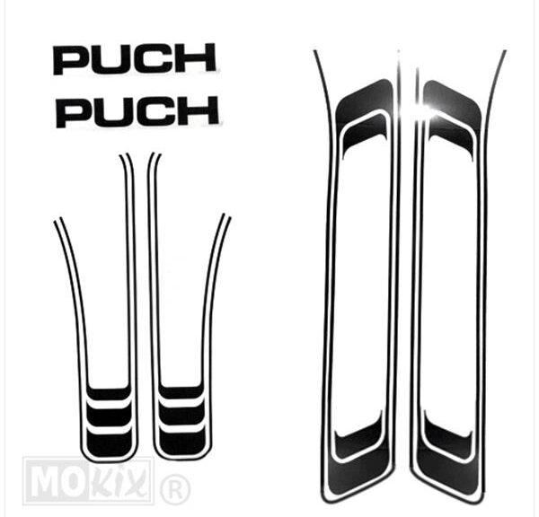 Puch Maxi Stickerset PVC Zwart