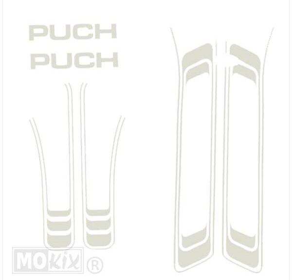 Puch Maxi Stickerset PVC WIT