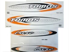 Tomos Luxe Ovaal Stickerset Oranje/Zwart/Grijs