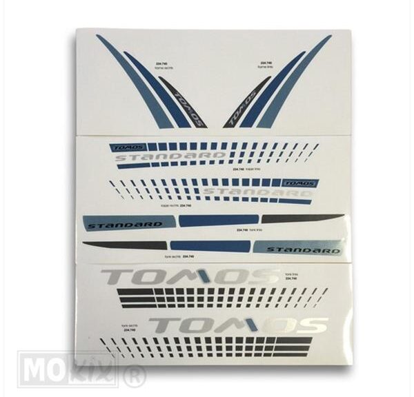 Tomos Standard Stickerset Blauw/Grijs