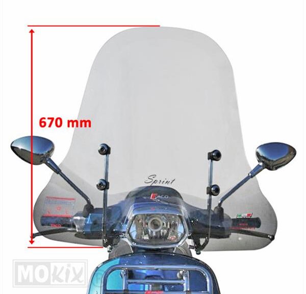 Windscherm Piaggio Vespa Sprint '14-'20 Faco H670