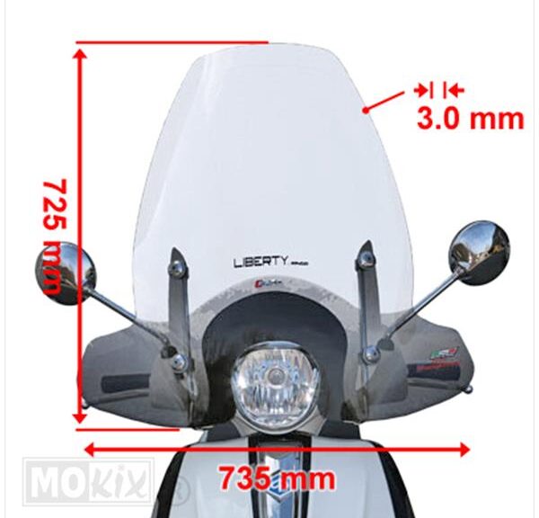 Windscherm Piaggio Liberty I-GET '16-'20 Faco H725