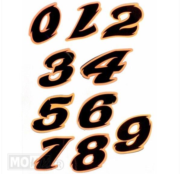 Nummerkit Zwart-Oranje Klein