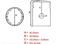 Piston Morini AC (p10) 41.25mm - Barikit