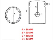 Zuiger Meteor Sachs Automaat 504 (C) 37.99mm