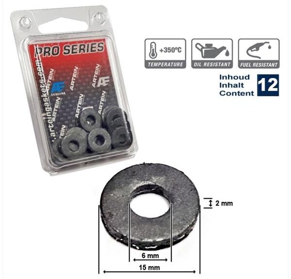 Thermische Isolatie Ring (Uitlaat) 6x15x2 (12) - Artein