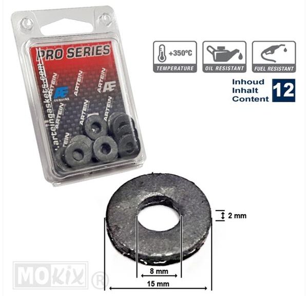 Thermische Isolatie Ring (Uitlaat) 8x15x2 (12) - Artein