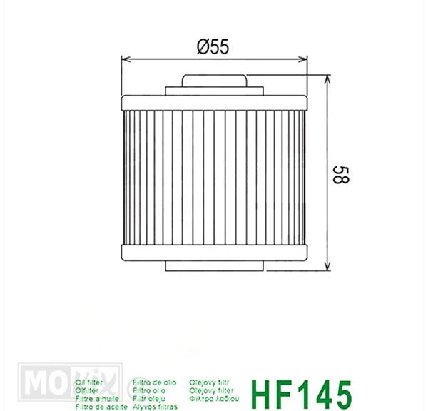 Oliefilter Yamaha Cygnus 125/TT600 NT Hiflo