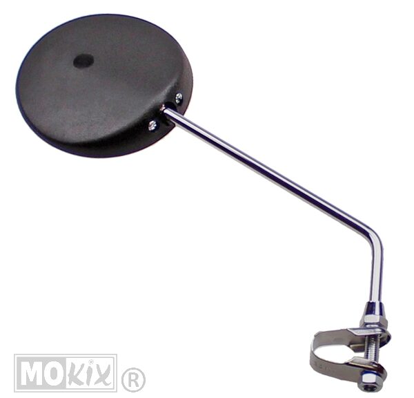 Spiegel UNI PVC Rond + Klem Zwart 102mm