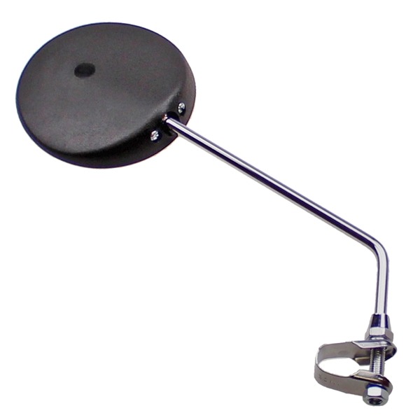 Spiegel UNI PVC Rond + Klem Zwart 102mm