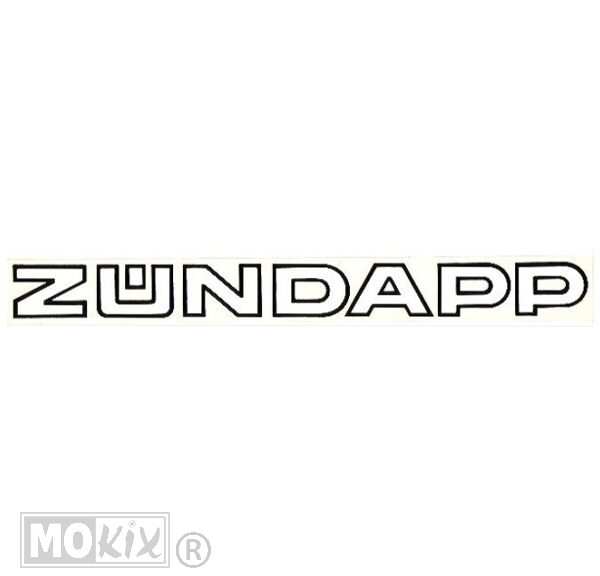 Zundapp Sticker WIT/Zwart 220x 20mm (2)