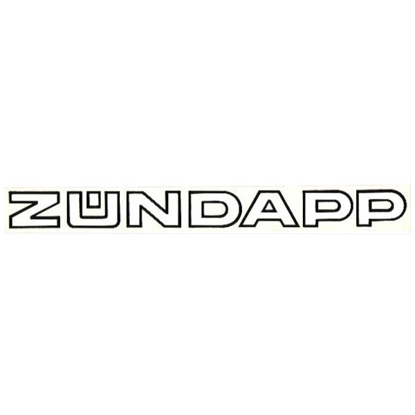 Zundapp Sticker WIT/Zwart 220x 20mm (2)