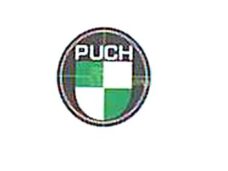 Puch Sticker Embleem Rond Groen/WIT