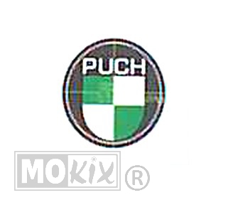 Puch Sticker Embleem Rond Groen/WIT